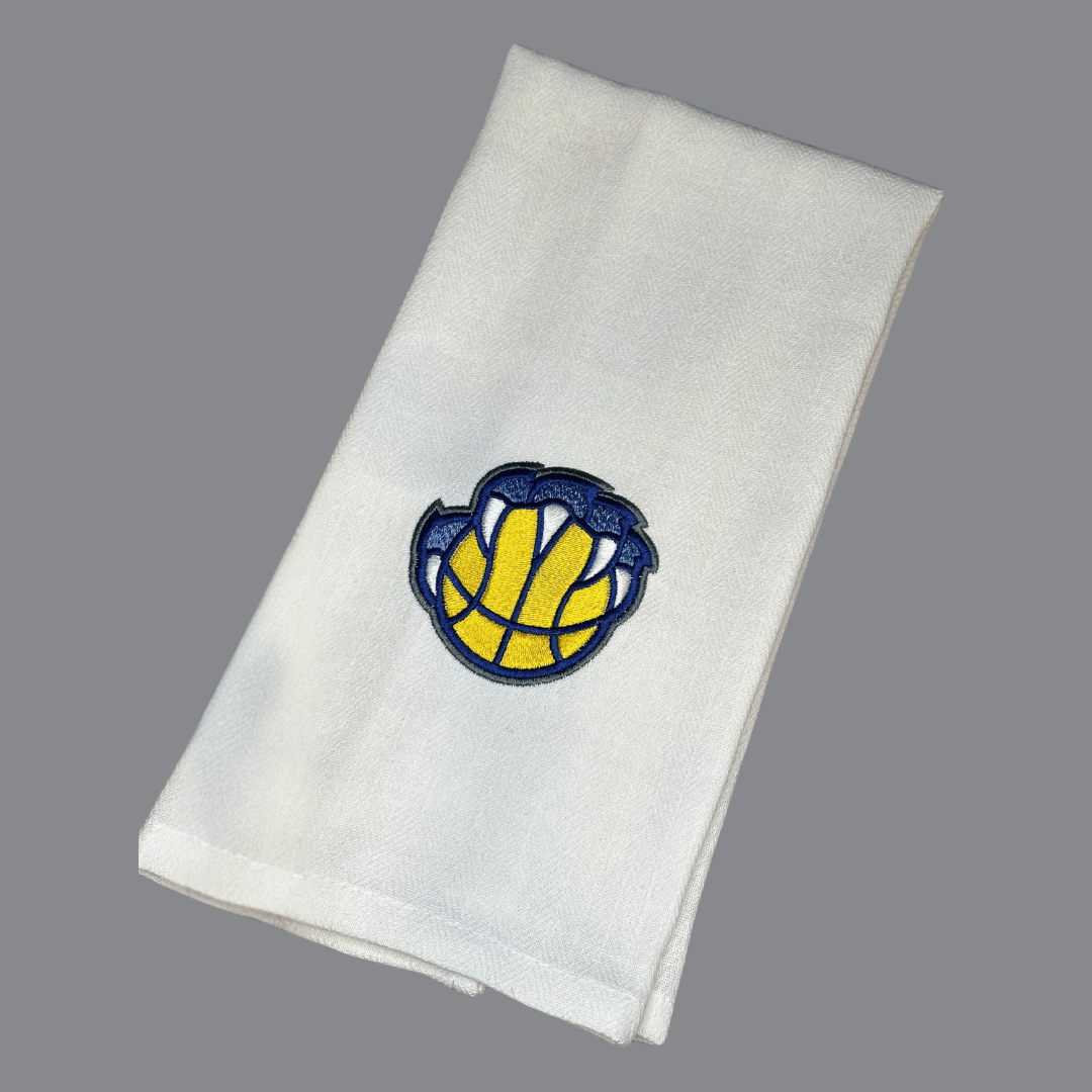 memphis grizzlies inspired claw logo tea towel