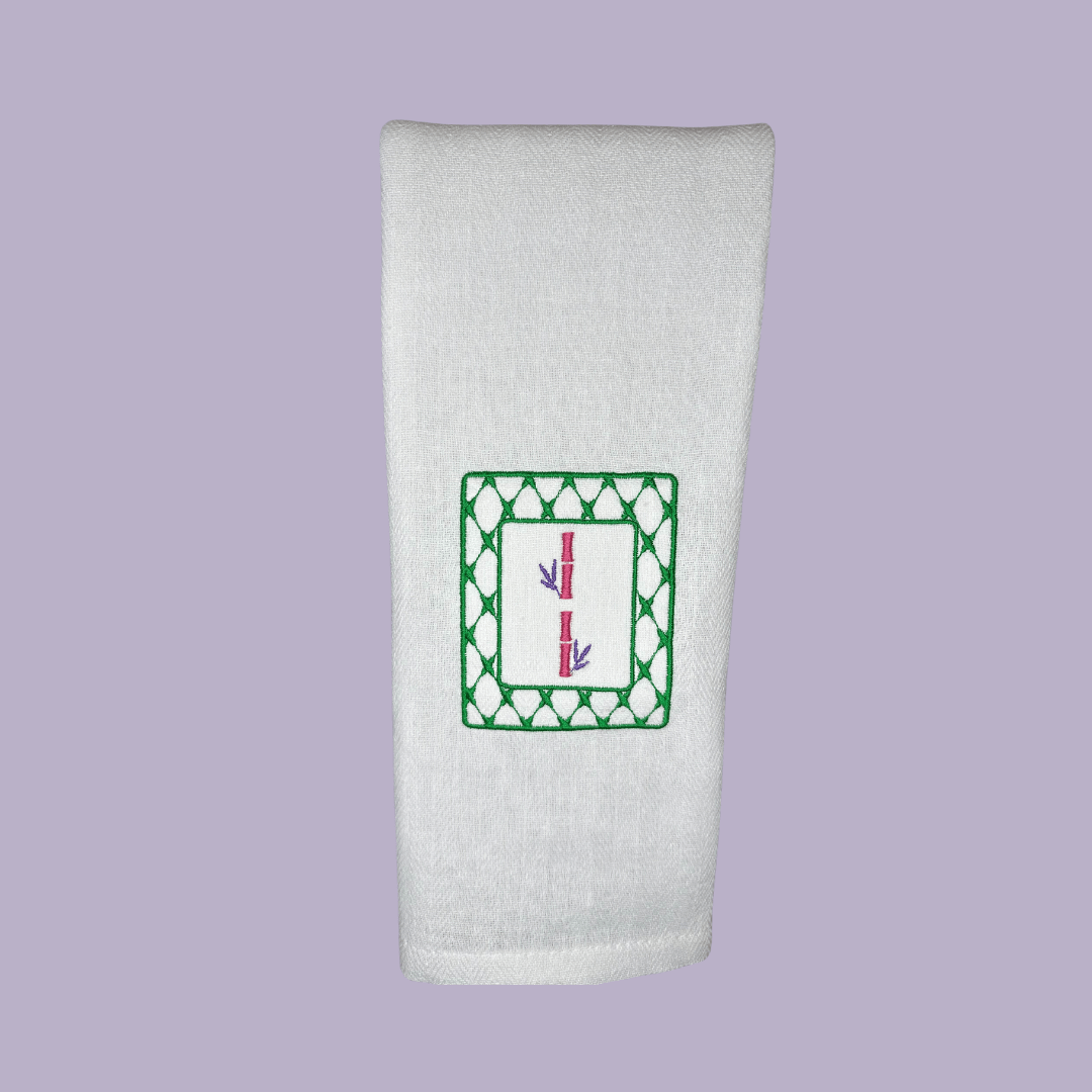 Mahjong Bam Tile Tea Towel
