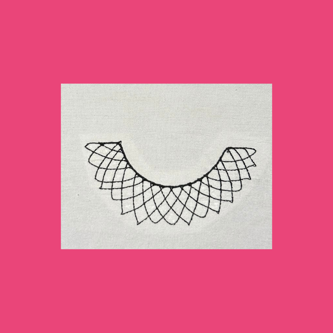 Embroidered RBG Dissent Collar Flour Sack Towel