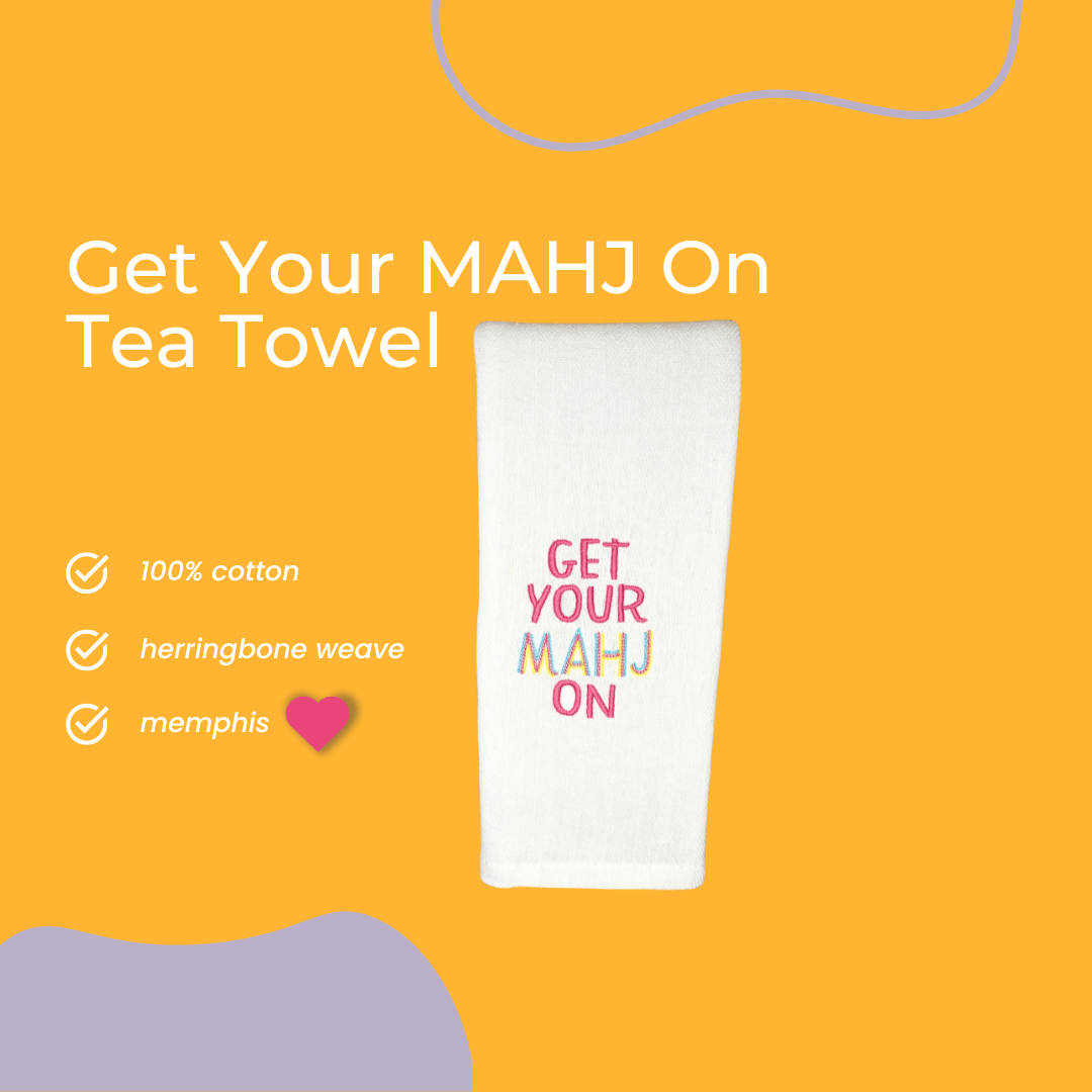 Get Your MAHJ On Tea Towel