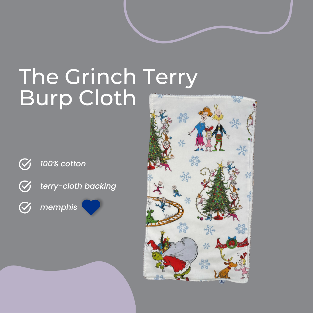 Grinch Whoville Burp Cloth