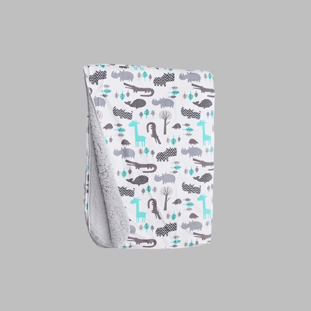 Double Layer Plush Blanket featuring the Sweetest Animals print
