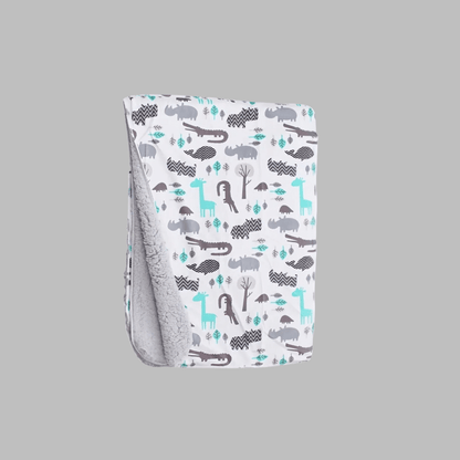 Double Layer Plush Blanket featuring the Sweetest Animals print