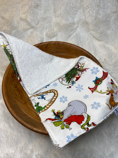 Grinch Whoville Burp Cloth