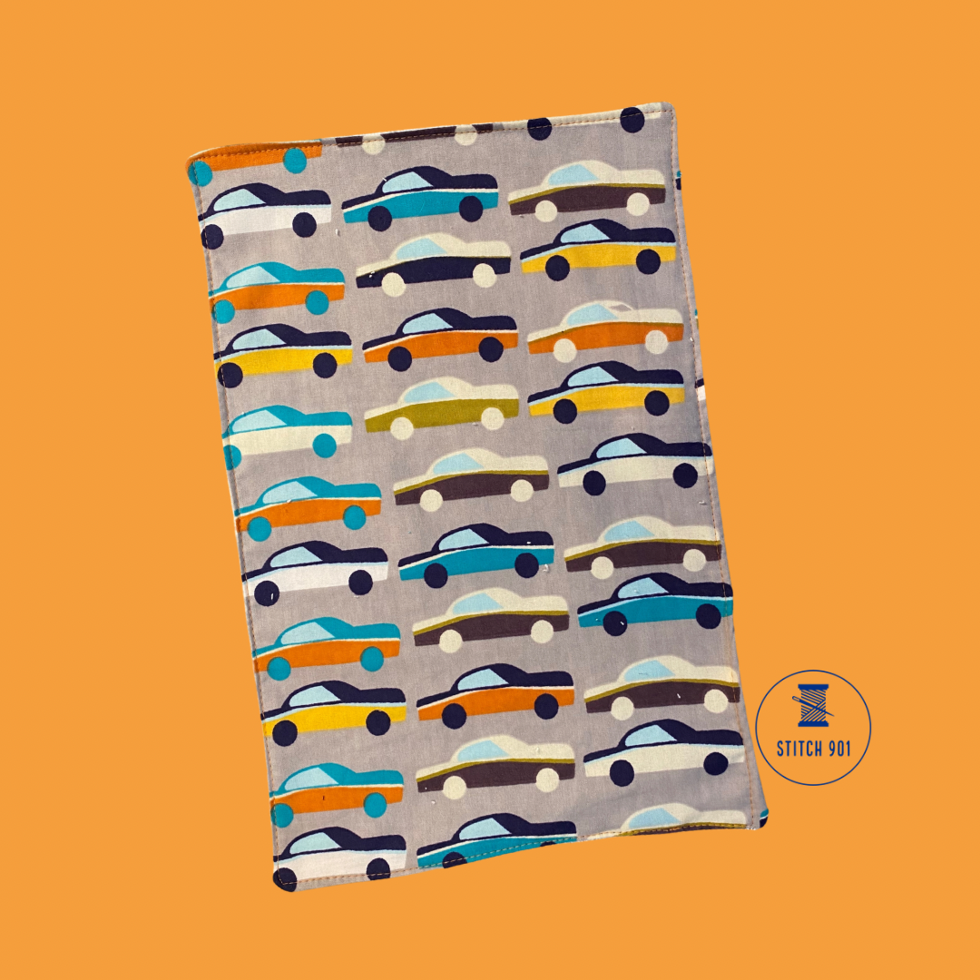 Retro Cars Print Burp Cloth