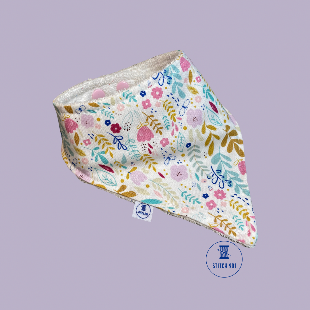 Floral Vine Dribble Bib