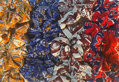 College Colors Collection University printed scrunchies