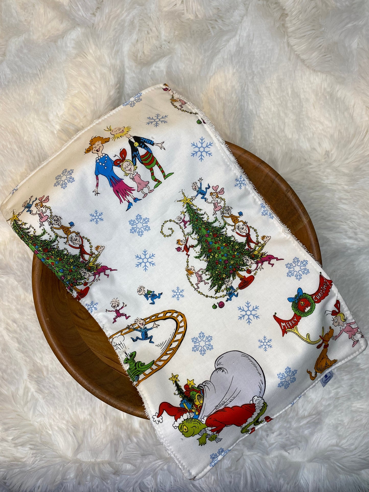 Grinch Whoville Burp Cloth